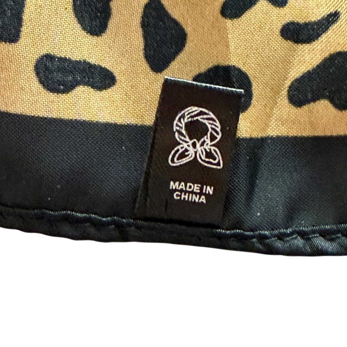 Leopard Print Womens Brown & Black Satin Scarf Animal Pattern Lightweight Wrap