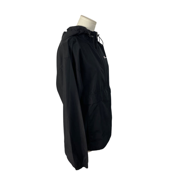 Champion Women’s Black Packable Hooded & Water Resistant Rain Jacket Sz S