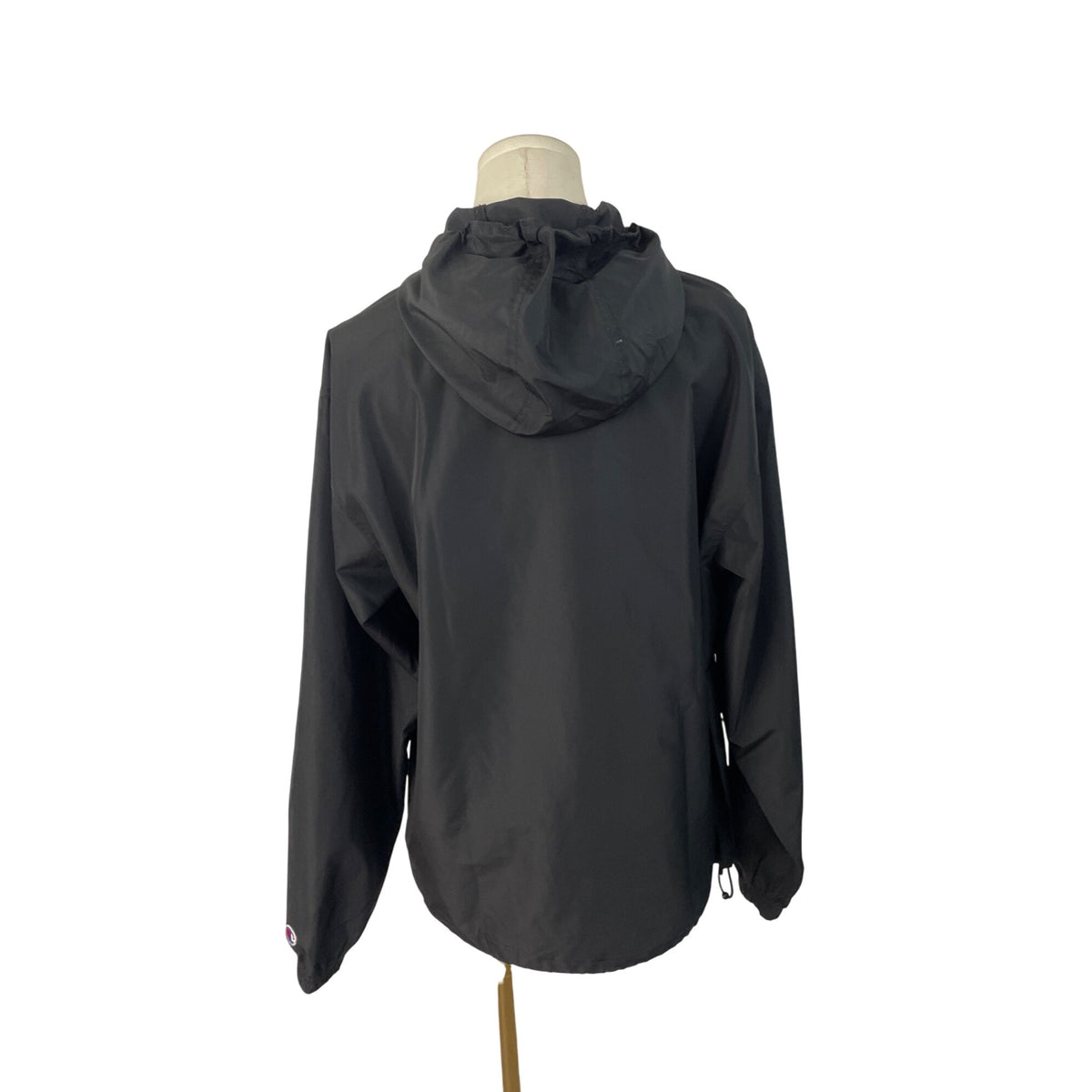 Champion Women’s Black Packable Hooded & Water Resistant Rain Jacket Sz S