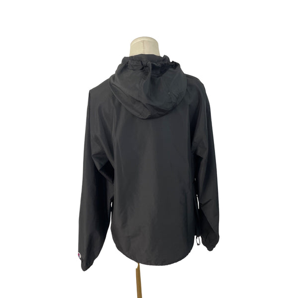 Champion Women’s Black Packable Hooded & Water Resistant Rain Jacket Sz S