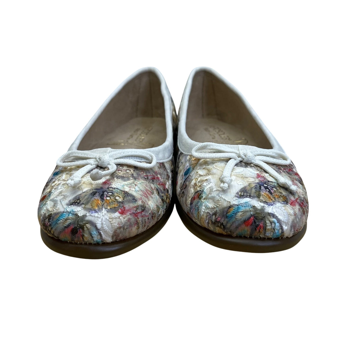 Aerosoles Women’s White Fabric 440 Memory Foam Fashionista Flats 6M - New