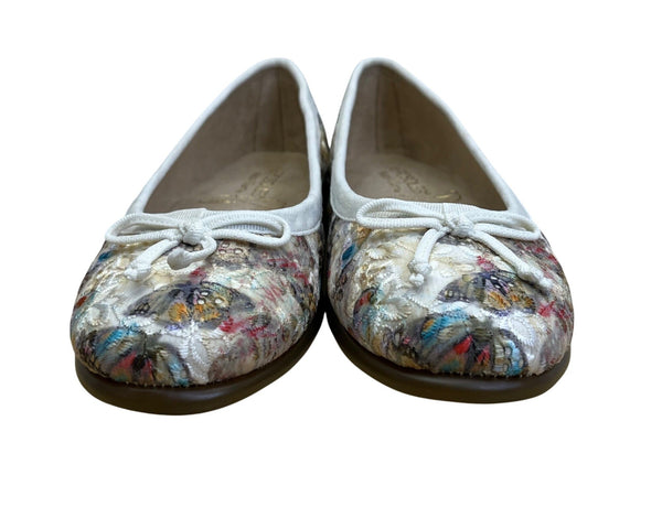 Aerosoles Women’s White Fabric 440 Memory Foam Fashionista Flats 6M - New