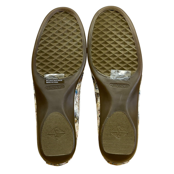 Aerosoles Women’s White Fabric 440 Memory Foam Fashionista Flats 6M - New