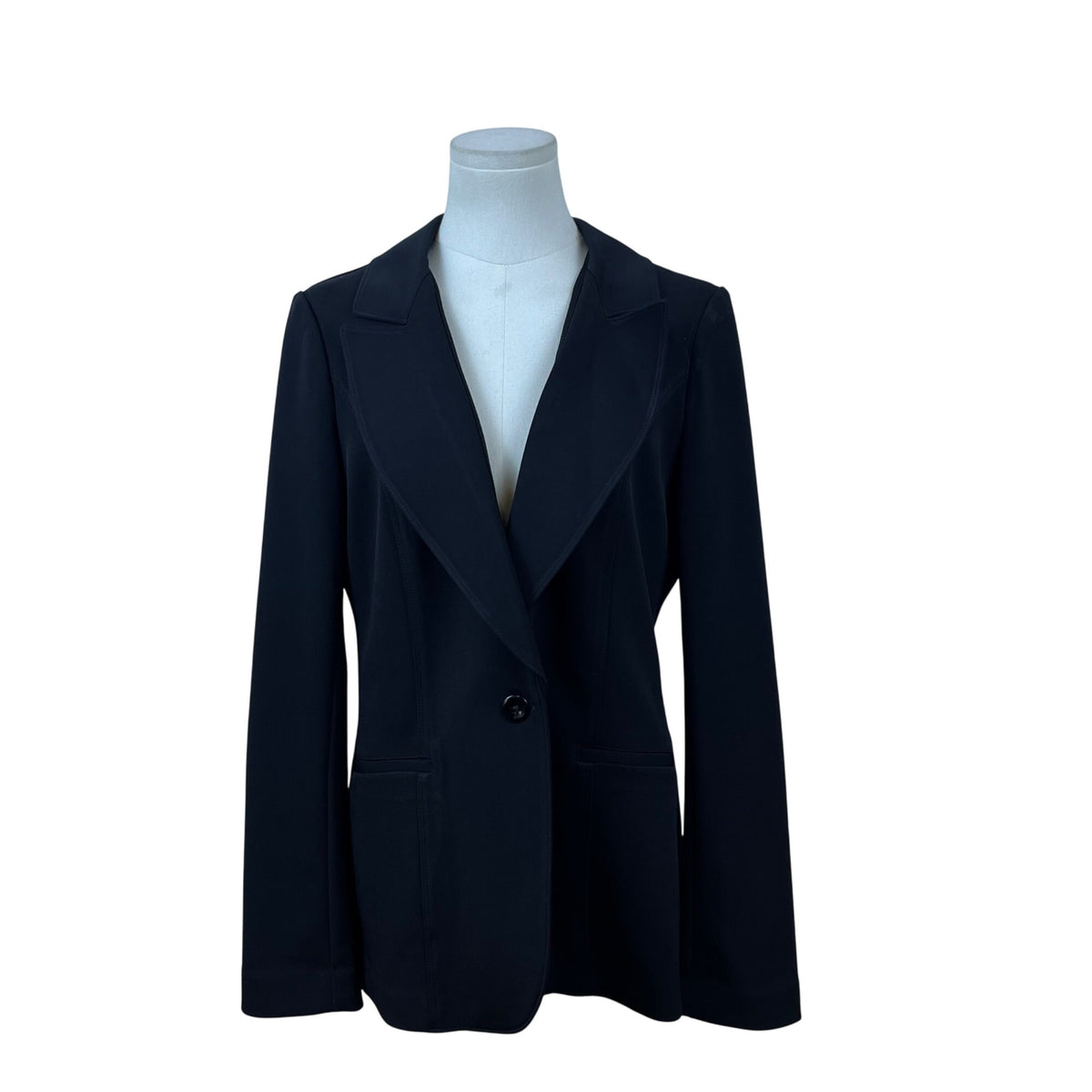 White House Black Market Women's Black Blazer Single-Button Size 12