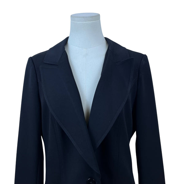 White House Black Market Women's Black Blazer Single-Button Size 12