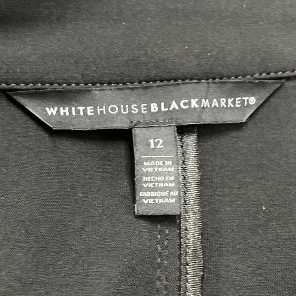 White House Black Market Women's Black Blazer Single-Button Size 12