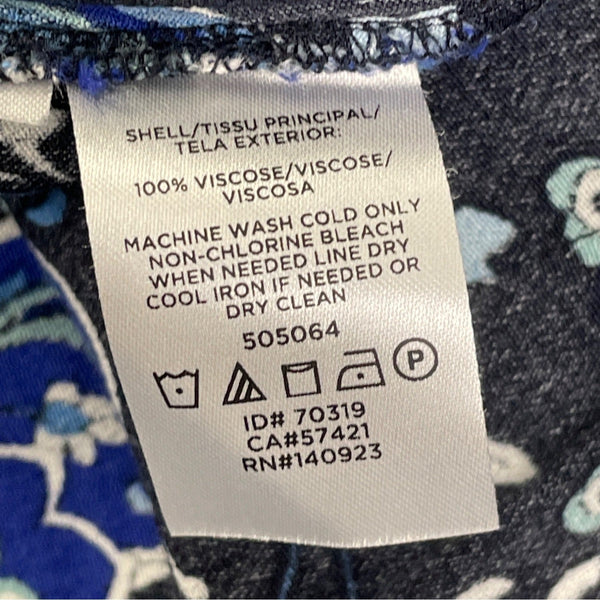 Loft Womens Floral Wrap Skirt Blue & Black Paisley Print Size 0