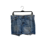 BDG Boyfriend Distressed Denim Shorts Size 28 Blue Raw Hem Casual Wear