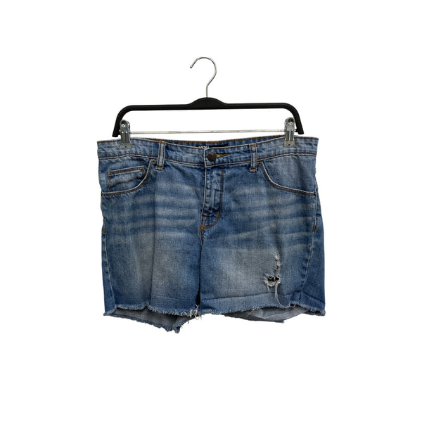 BDG Boyfriend Distressed Denim Shorts Size 28 Blue Raw Hem Casual Wear