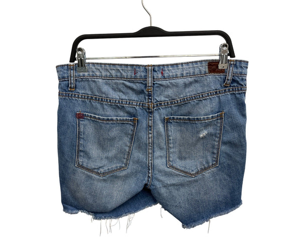 BDG Boyfriend Distressed Denim Shorts Size 28 Blue Raw Hem Casual Wear