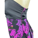 Naguchi Spaghetti Strap Dress Black & Purple Knee Length Dress Size XS/S