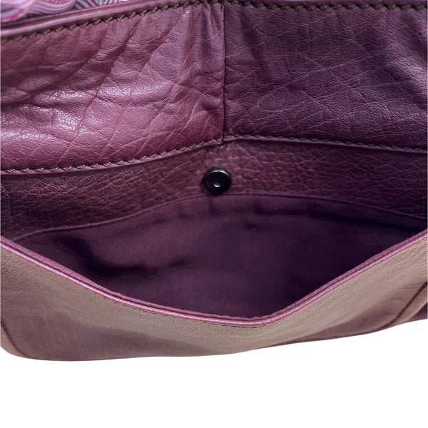 The Sak Burgundy Leather Crossbody Bag Adjustable Strap & Buckle Accents Sz M