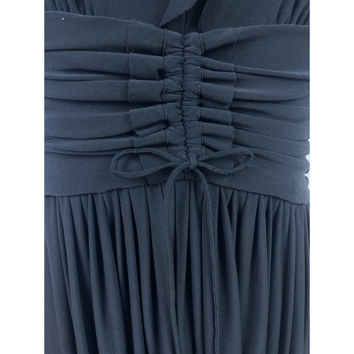 Anne Klein Black Sleeveless V-Neck Ruched Waist Women’s Dress Size 4