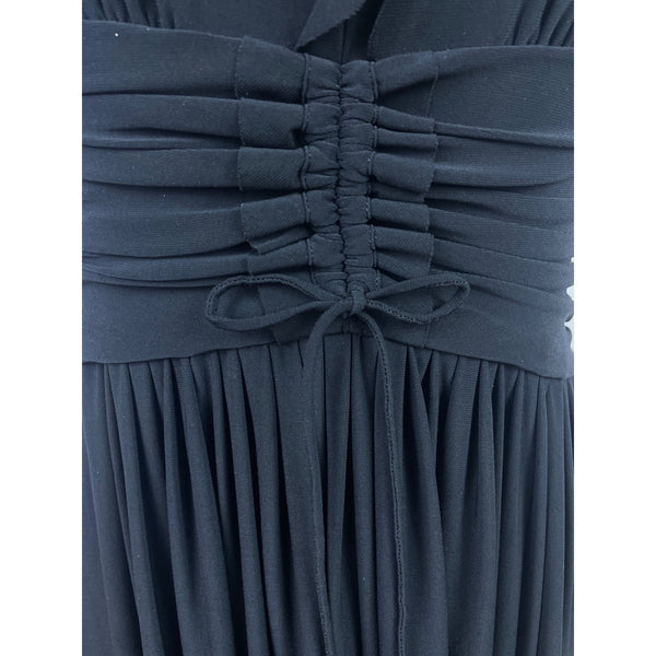 Anne Klein Black Sleeveless V-Neck Ruched Waist Women’s Dress Size 4