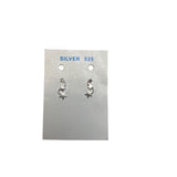 Sterling Silver Womens Star & Moon Stud Earrings Minimalist 925 Silver Jewelry Pair
