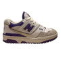 Balance Men’s White Leather & Purple Accents NB 550 Low Top Sneakers Size 6.5