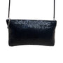 Whiting & Davis Black Metal Mesh Snake Chain Strap Crossbody Bag Sz S