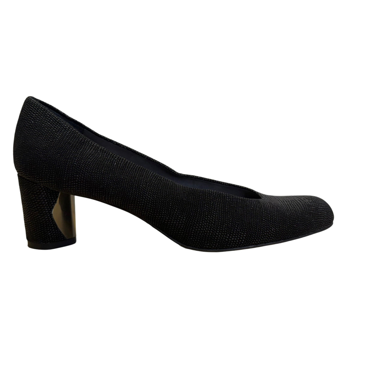 Stuart Weitzman Women’s Black Textured Block Heel Goosebump Pumps Size 7.5M