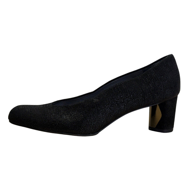 Stuart Weitzman Women’s Black Textured Block Heel Goosebump Pumps Size 7.5M