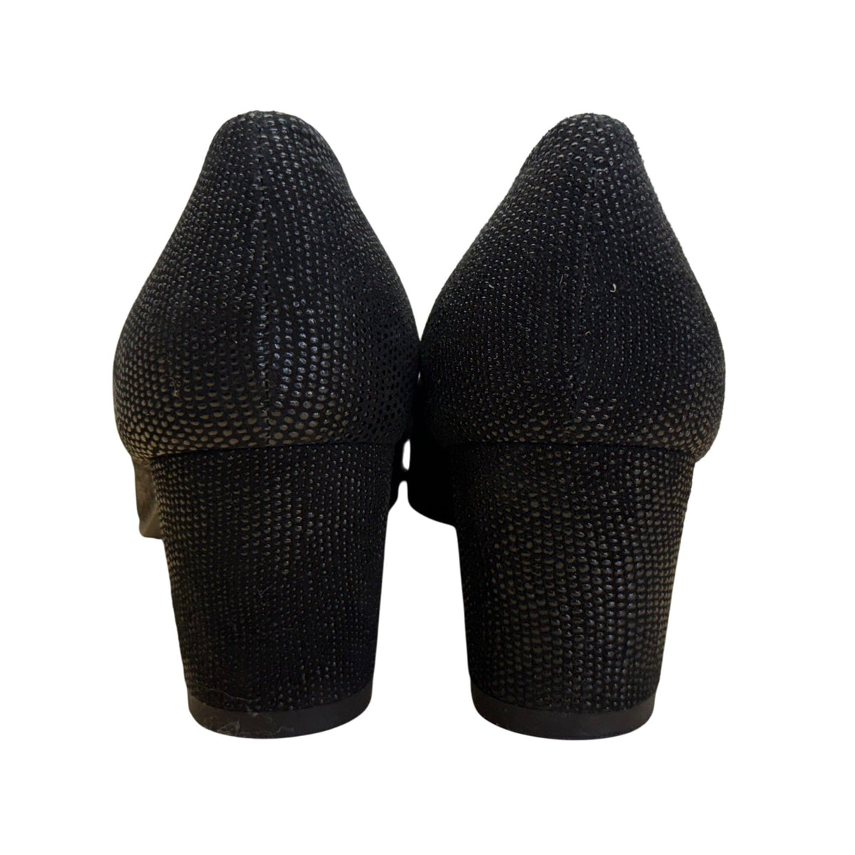 Stuart Weitzman Women’s Black Textured Block Heel Goosebump Pumps Size 7.5M