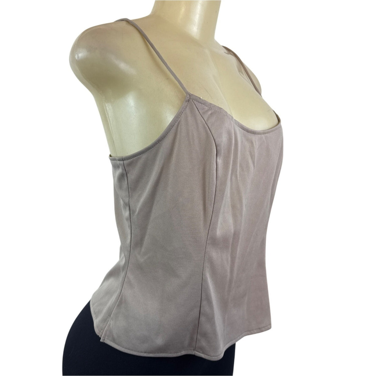 JS Boutique Women's Beige Sheer & Embroidered Long Sleeve Cami Set Sz 10