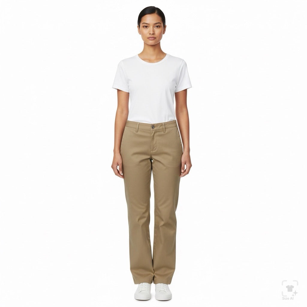 Flynn OHara Girls Khaki Adjustable Waist School Uniform Pants Sz 14R