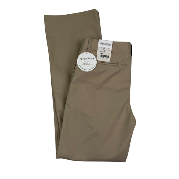 Flynn OHara Girls Khaki Adjustable Waist School Uniform Pants Sz 14R