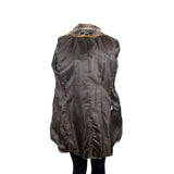 Dkny Women's Gray and Beige Plaid Double Breasted Peacoat Jacket Size 8
