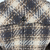 Dkny Women's Gray and Beige Plaid Double Breasted Peacoat Jacket Size 8