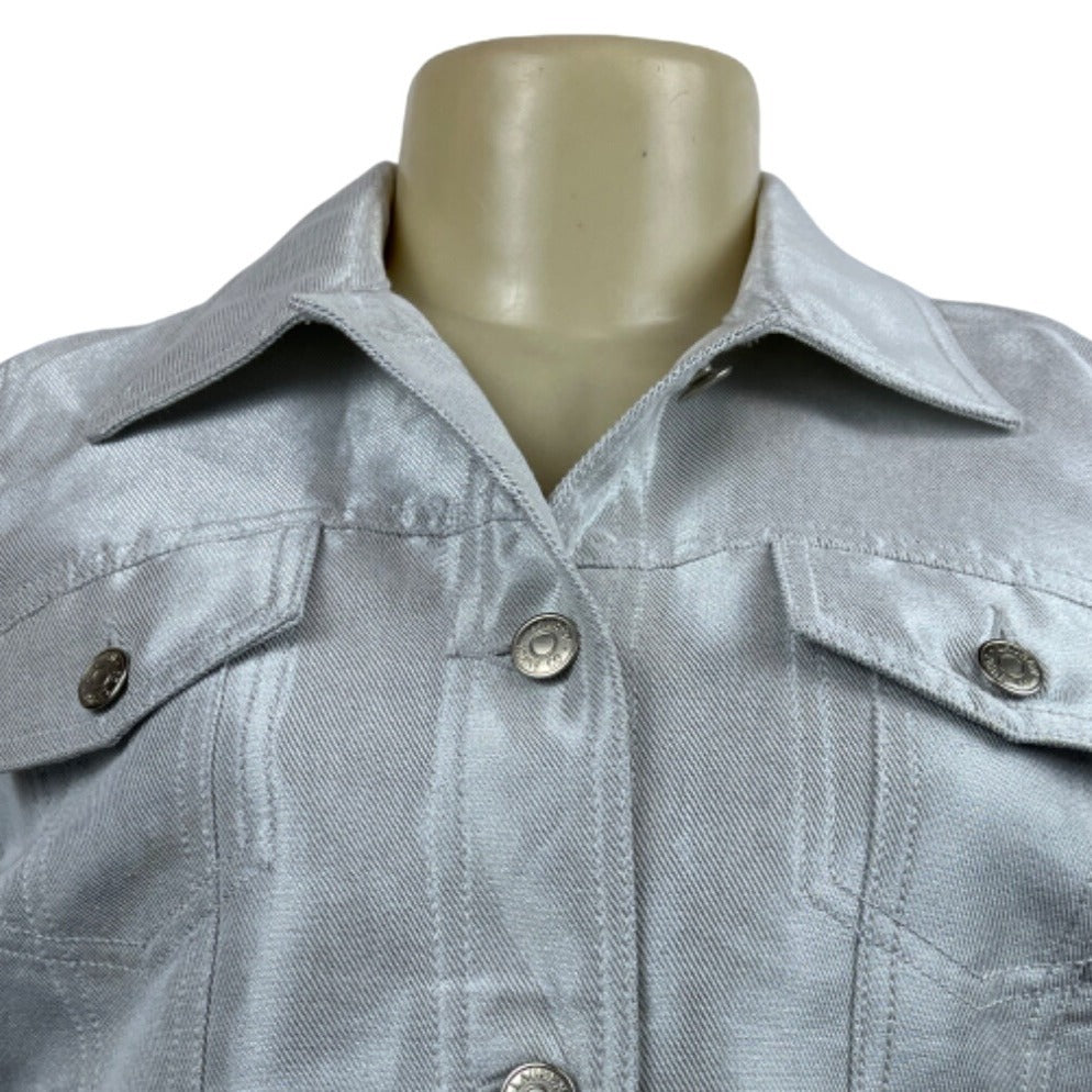 Lauren Jeans Ralph Lauren Women’s Grey Denim Jacket Size S