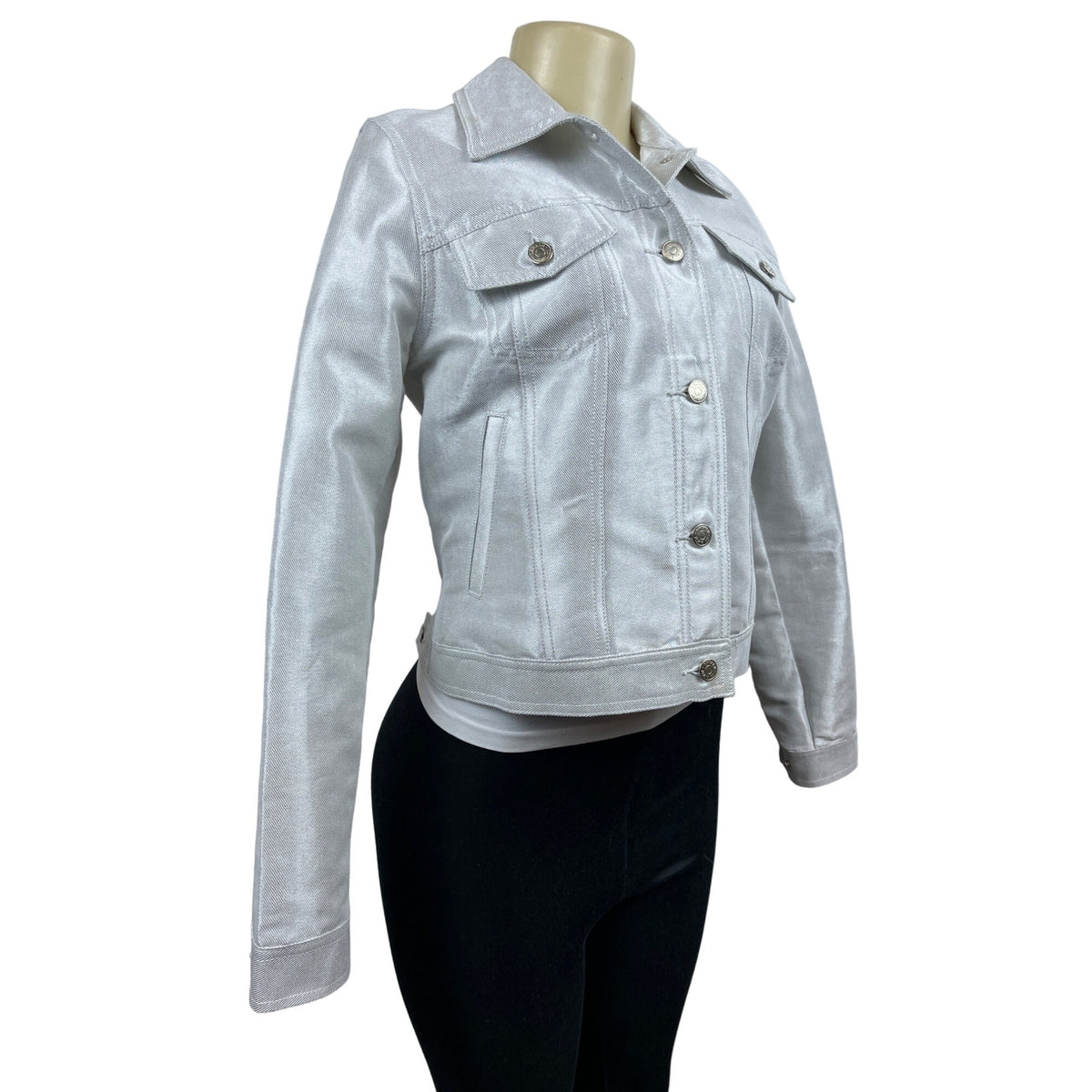 Lauren Jeans Ralph Lauren Women’s Grey Denim Jacket Size S