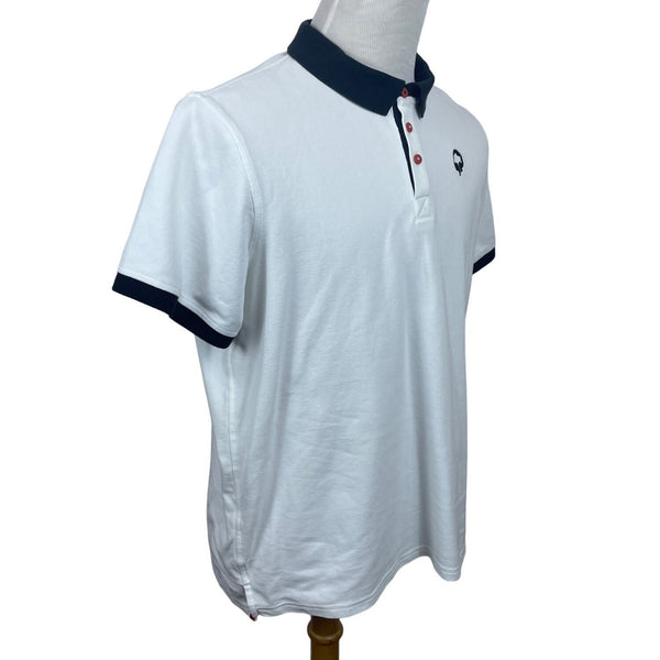 Outdoor Afro Men's Classic Fit Button Up White Polo Shirt Sz L - NWT