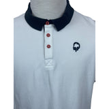 Outdoor Afro Men's Classic Fit Button Up White Polo Shirt Sz L - NWT