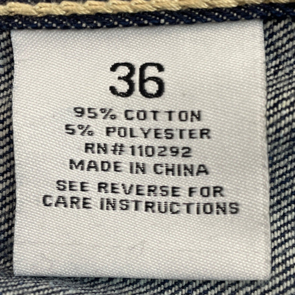 Miskeen Dark Wash Denim Jeans W/ Red Handprint Logo Flared Legs Sz 30R