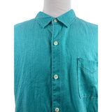 Tommy Bahama Mens Relax Fit Turquoise Short Sleeve Button-Up Shirt Size 3XL