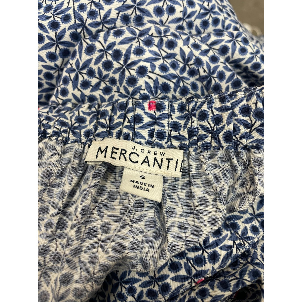 J.Crew Mercanti Womens Asymmetrical Ruffle Hem Skirt S Blue Floral Viscose New