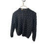 Vintage Barbara Lee Womens Black Beaded Wool Cardigan Sweater Size 42
