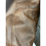 Venezia Women's Distressed Brown Leather Jacket Size 18/20