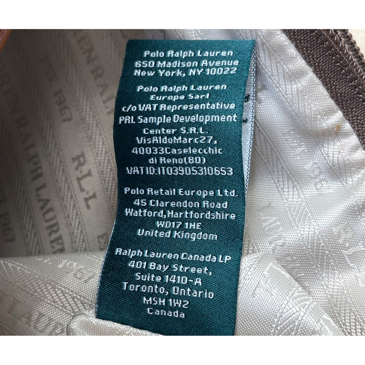 Polo Ralph Lauren Women’s Brown Faux Leather With RLL Monogram Crossbody Bag