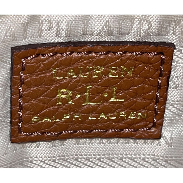 Polo Ralph Lauren Women’s Brown Faux Leather With RLL Monogram Crossbody Bag