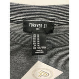Forever 21 Mens Gray Striped Long Sleeve Top M