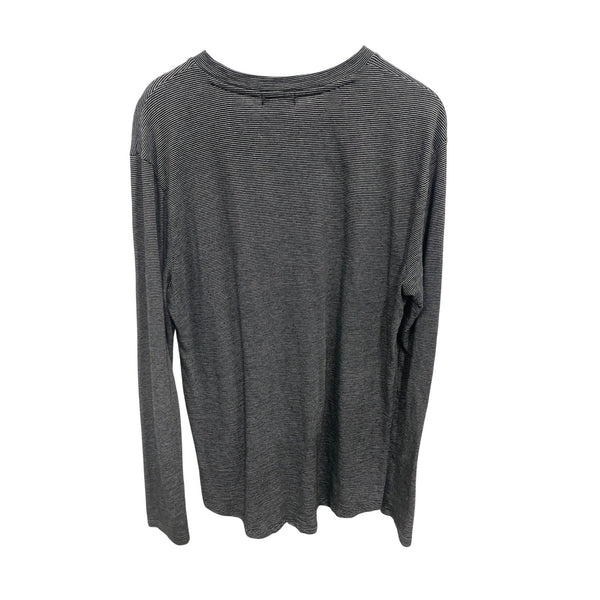 Forever 21 Mens Gray Striped Long Sleeve Top M