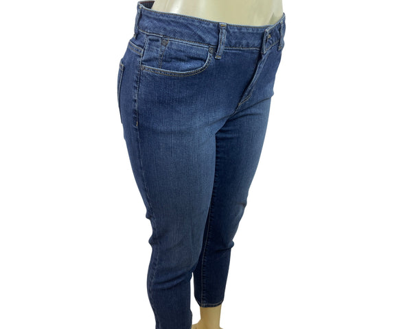 Talbots Womens Signature Slim Crop Jeans Medium Wash Stretch Denim Sz 6/28 - New