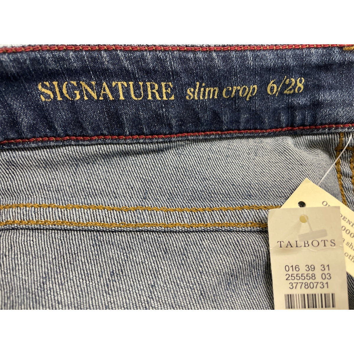 Talbots Womens Signature Slim Crop Jeans Medium Wash Stretch Denim Sz 6/28 - New