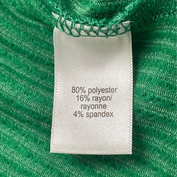 Maurices Women’s Green Ribbed Knit Short Sleeve Top Relaxed Fit Size 3x - New