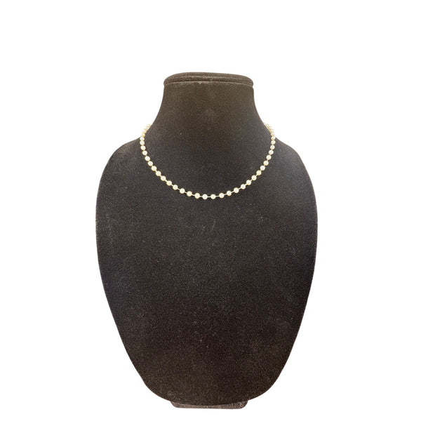 Cultured Pearl White 14K Necklace Precious 3 To 3.5MM Opaque Freshwater