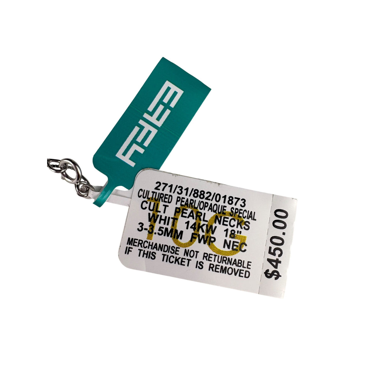 Cultured Pearl White 14K Necklace Precious 3 To 3.5MM Opaque Freshwater