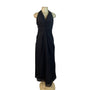 Izodress Black Halter Maxi Dress With Ruched Bodice & Back Zipper Closure