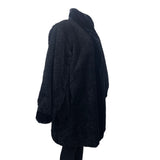 Gallery Women's Reversible Quilted & Faux Fur Black/Gray Winter Coat Sz 4