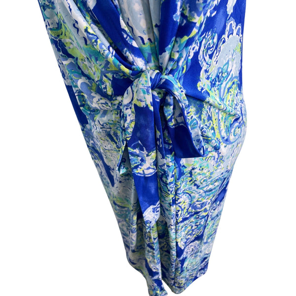 The Limited Womens Blue & Green Paisley Wrap Dress XL - New